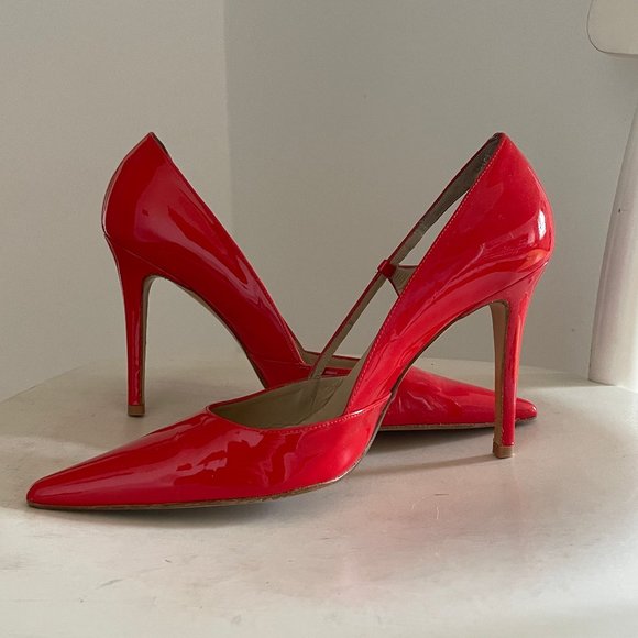 Charles David • cherry red patent stiletto • 3" heel • size 8 - Picture 2 of 7